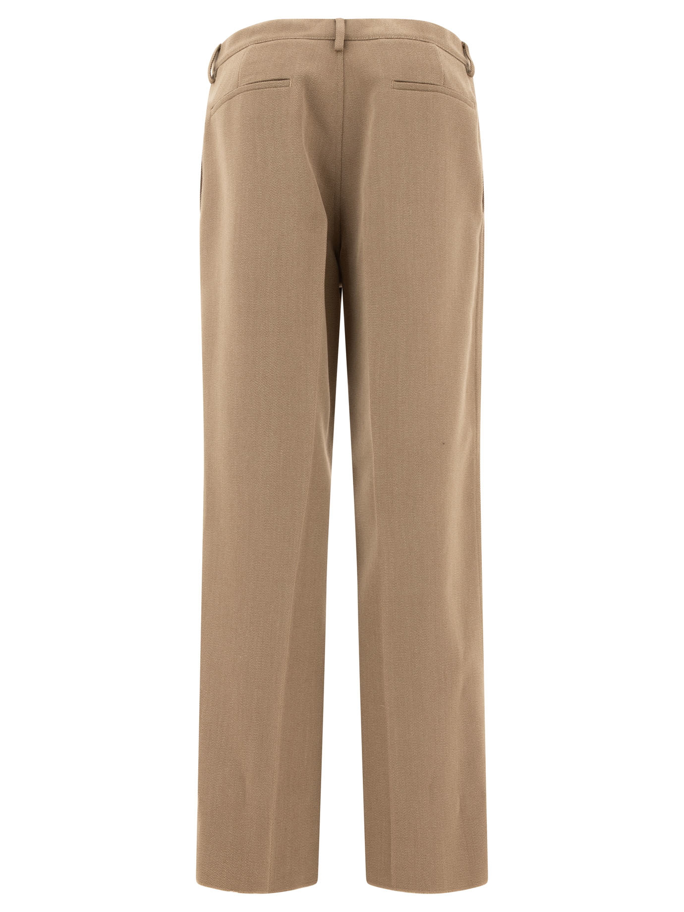 JIL SANDER White Melange wool trousers